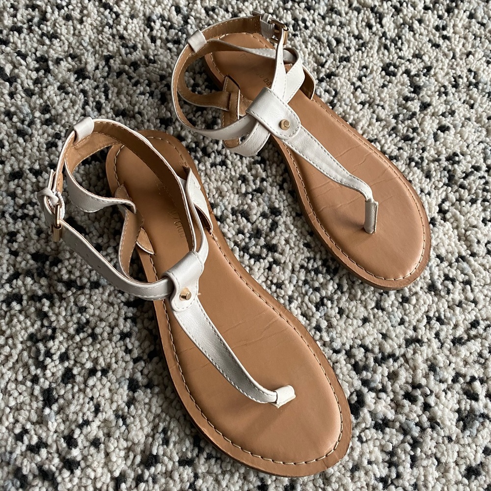 White sandals